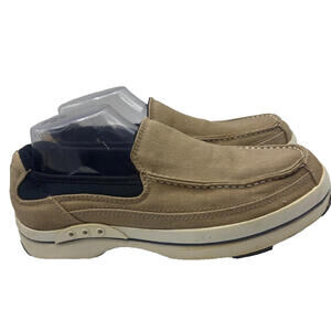 Sebago  Docksides Loafers Boat Shoes Size 8 Mens Beige Slip-On